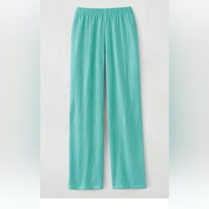 NWOT Coldwater Creek Summer Breeze Gauze Pants Aqua
